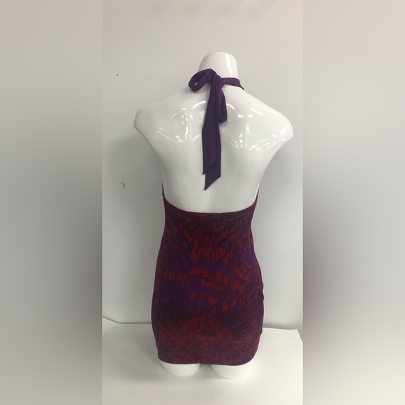 MARCIANO BODYCON MINI HALTER DRESS IN EXTRA SMALL 100%silk - Picture 2 of 8